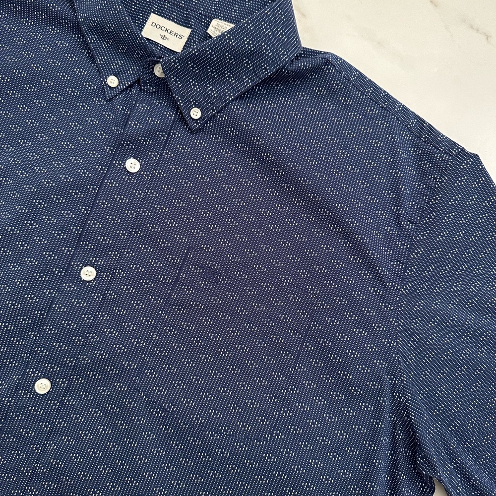 Docker’s Button Down Signature Comfort Flex Shirt Sleeves XXL Classic Fit